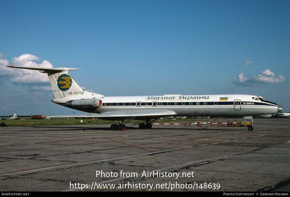 Aircraft Photo of UR-65752 | Tupolev Tu-134A-3 | Air Ukraine | AirHistory.net #148639