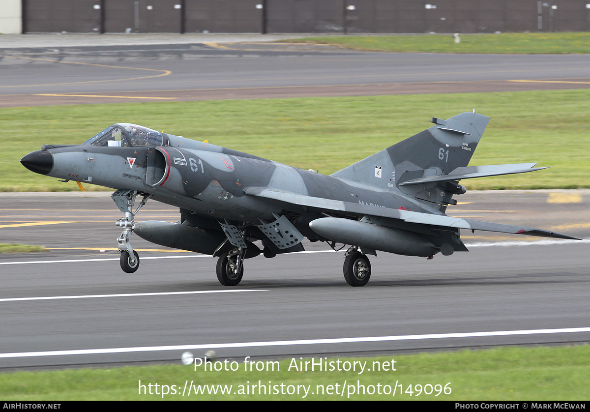 Aircraft Photo of 61 | Dassault Super Etendard Modernisé | France - Navy | AirHistory.net #149096