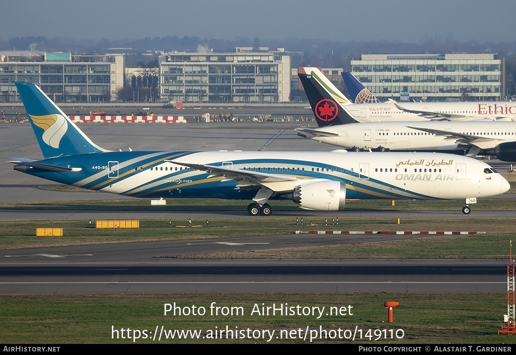 Aircraft Photo of A4O-SG | Boeing 787-9 Dreamliner | Oman Air | AirHistory.net #149110