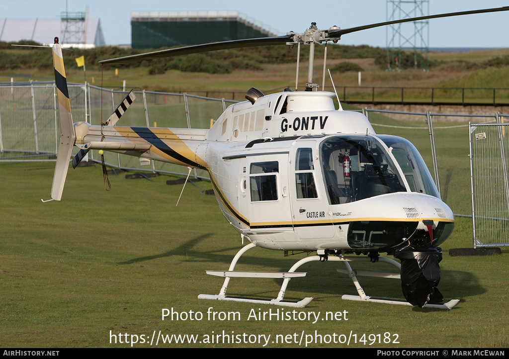 Aircraft Photo of G-ONTV | Bell AB-206B-3 JetRanger III | Castle Air | AirHistory.net #149182