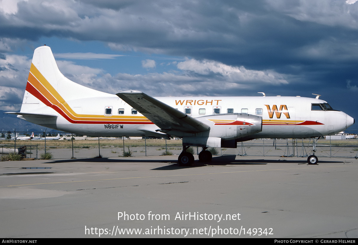 Aircraft Photo of N861FW | Convair 640 | Wright Air Lines | AirHistory.net #149342