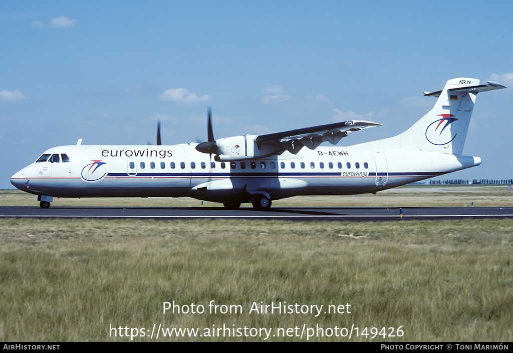 Aircraft Photo of D-AEWH | ATR ATR-72-212 | Eurowings | AirHistory.net #149426