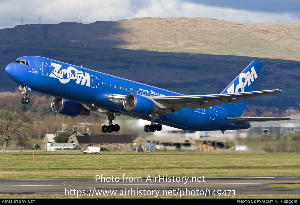 Aircraft Photo of C-GZUM | Boeing 767-328/ER | Zoom Airlines | AirHistory.net #149473