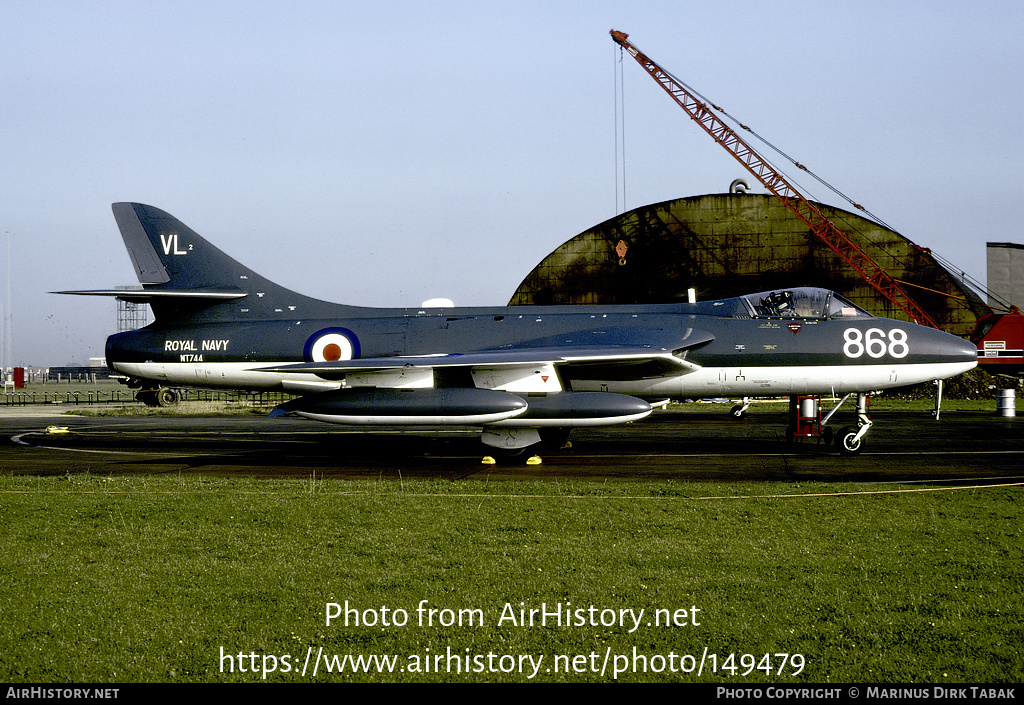 Aircraft Photo of WT744 | Hawker Hunter GA11 | UK - Navy | AirHistory.net #149479