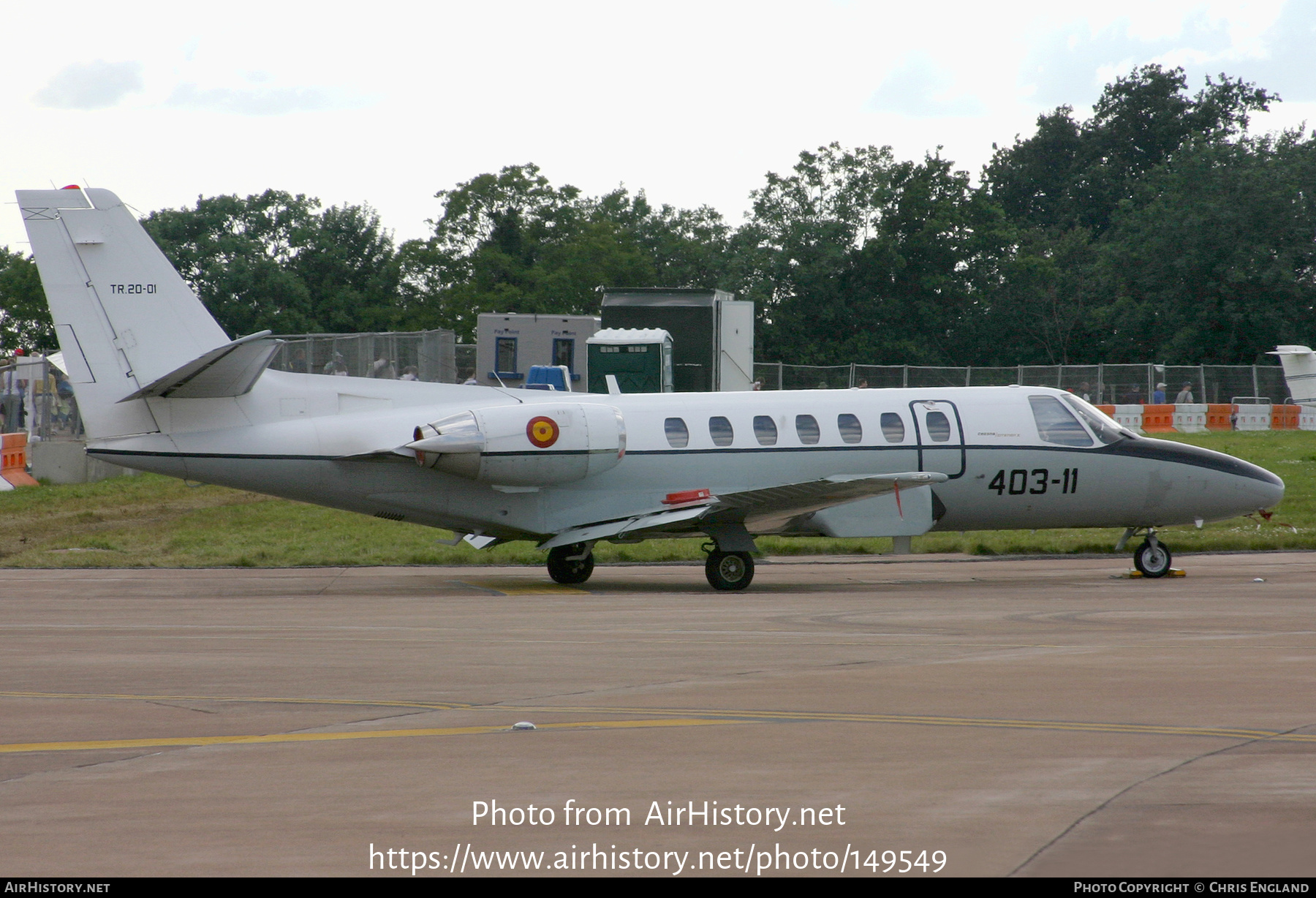 Aircraft Photo of TR.20-01 | Cessna 560 Citation V | Spain - Air Force | AirHistory.net #149549