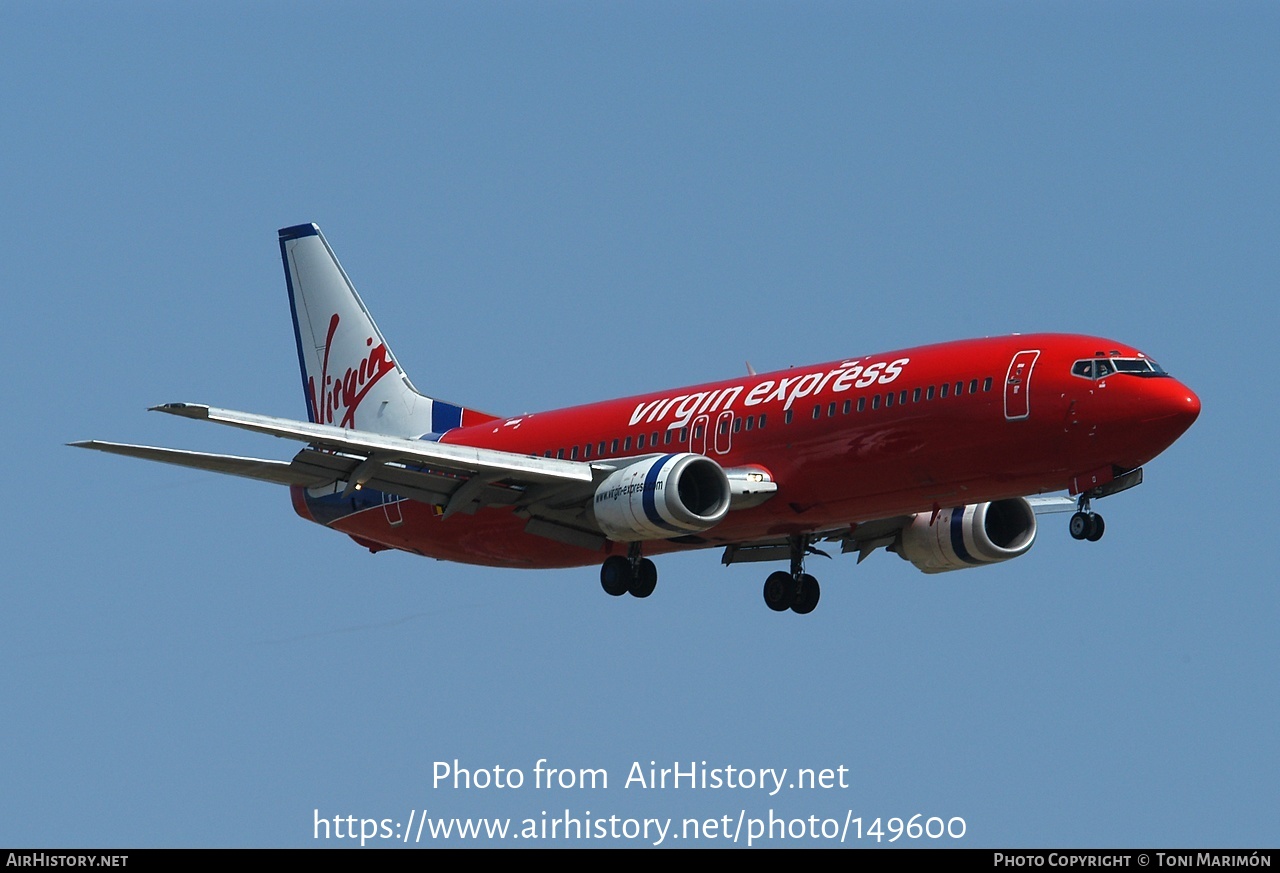 Aircraft Photo of OO-VJO | Boeing 737-4Y0 | Virgin Express | AirHistory.net #149600