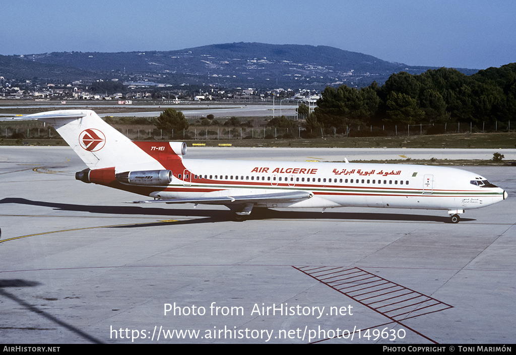 Aircraft Photo of 7T-VEI | Boeing 727-2D6/Adv | Air Algérie | AirHistory.net #149630