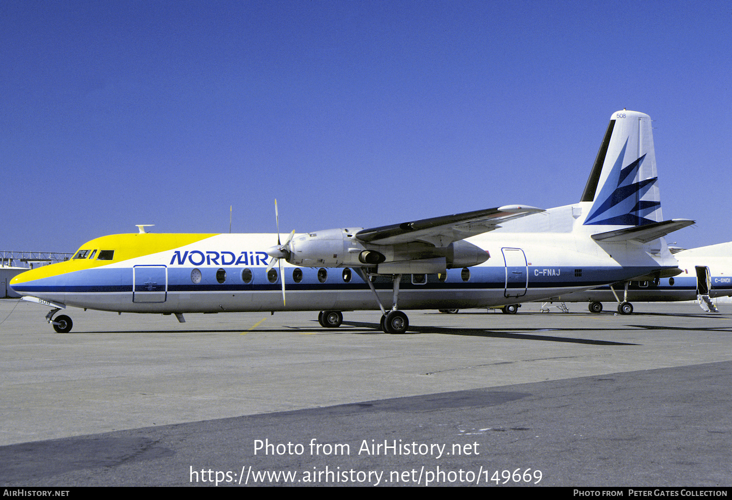 Aircraft Photo of C-FNAJ | Fairchild Hiller FH-227E | Nordair | AirHistory.net #149669