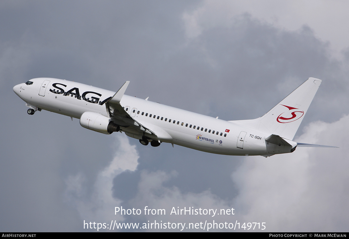 Aircraft Photo of TC-SGH | Boeing 737-86J | Saga Airlines | AirHistory.net #149715