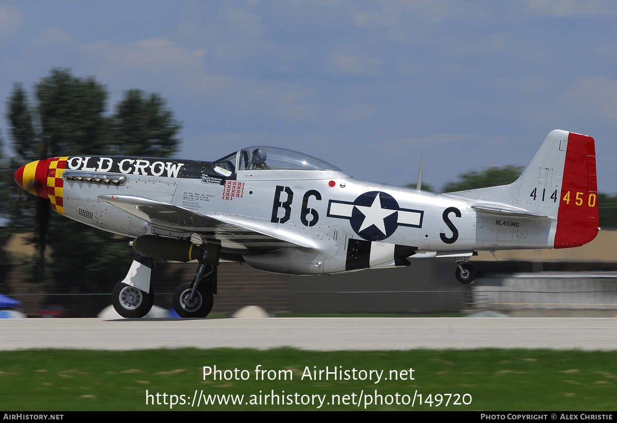 Aircraft Photo of N451MG / NL451MG / 414450 | North American P-51D Mustang | USA - Air Force | AirHistory.net #149720