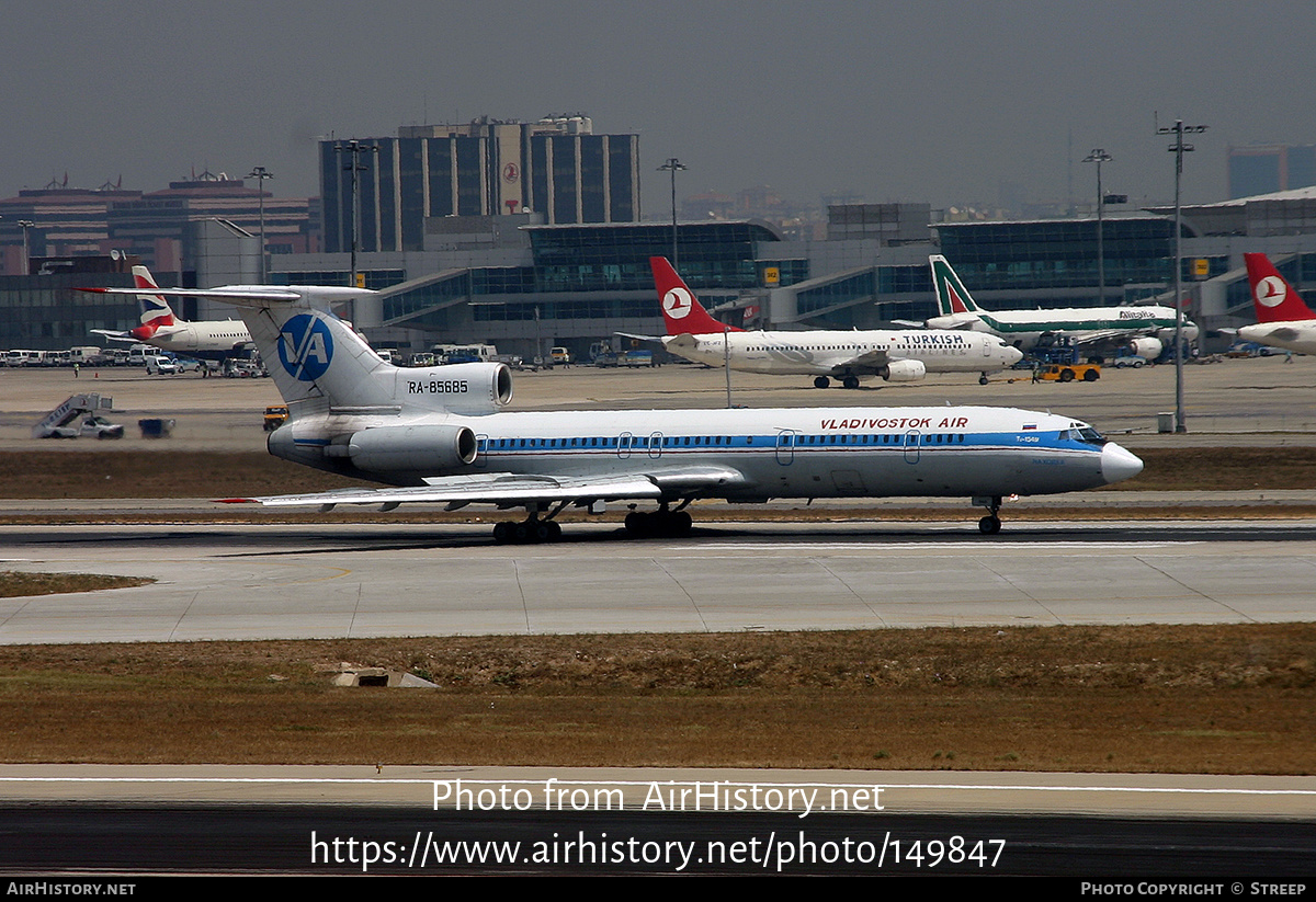 Aircraft Photo of RA-85685 | Tupolev Tu-154M | Vladivostok Air | AirHistory.net #149847