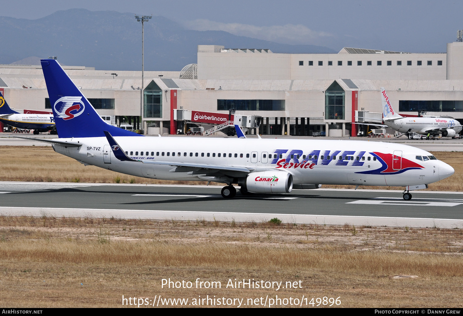 Aircraft Photo of SP-TVZ | Boeing 737-8BK | Travel Service | AirHistory.net #149896