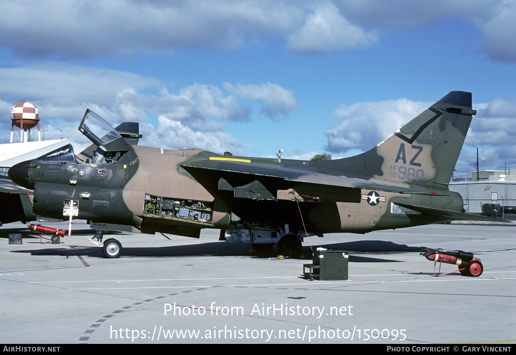 Aircraft Photo of 70-0980 / AF70-980 | LTV A-7D Corsair II | USA - Air Force | AirHistory.net #150095