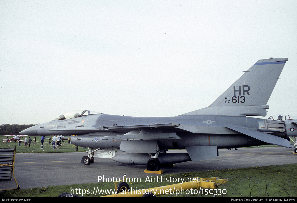 Aircraft Photo of 80-0613 / AF80-613 | General Dynamics F-16A Fighting Falcon | USA - Air Force | AirHistory.net #150330