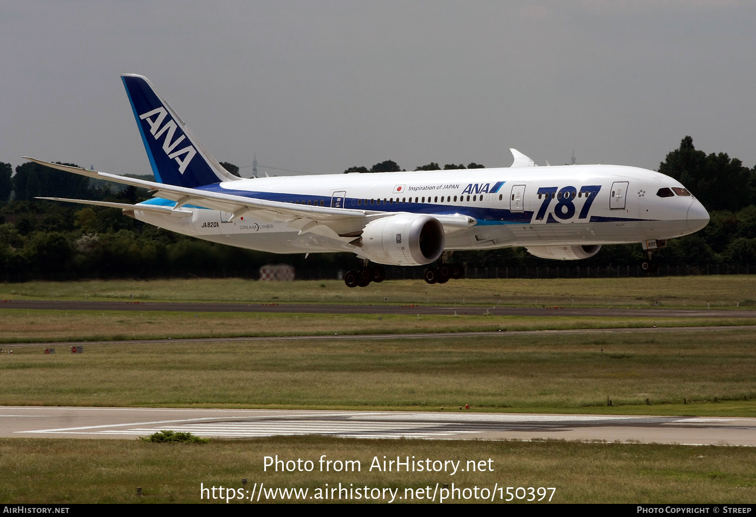 Aircraft Photo of JA820A | Boeing 787-8 Dreamliner | All Nippon Airways - ANA | AirHistory.net #150397