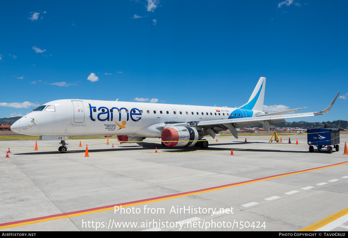 Aircraft Photo of HC-COX | Embraer 190AR (ERJ-190-100IGW) | TAME Línea Aérea del Ecuador | AirHistory.net #150424