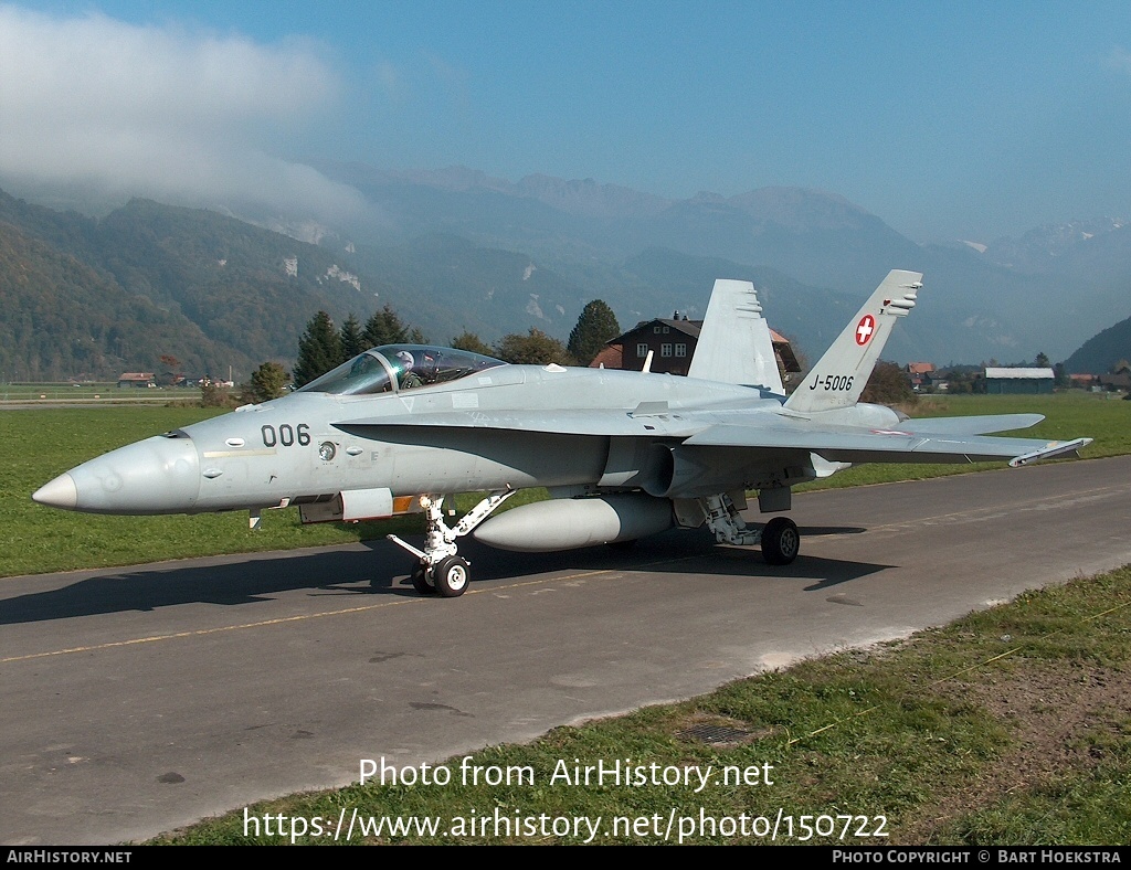 Aircraft Photo of J-5006 | McDonnell Douglas F/A-18C Hornet | Switzerland - Air Force | AirHistory.net #150722