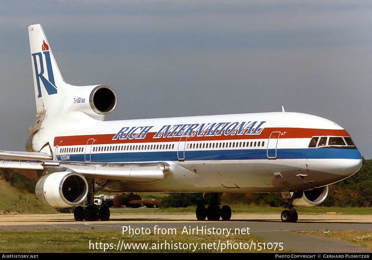 Aircraft Photo of N300AW | Lockheed L-1011-385-1 TriStar 1 | Rich International Airways | AirHistory.net #151075