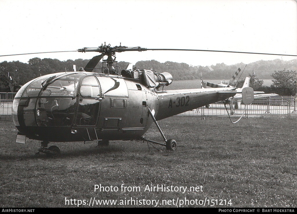 Aircraft Photo of A-302 | Sud SE-3160 Alouette III | Netherlands - Air Force | AirHistory.net #151214