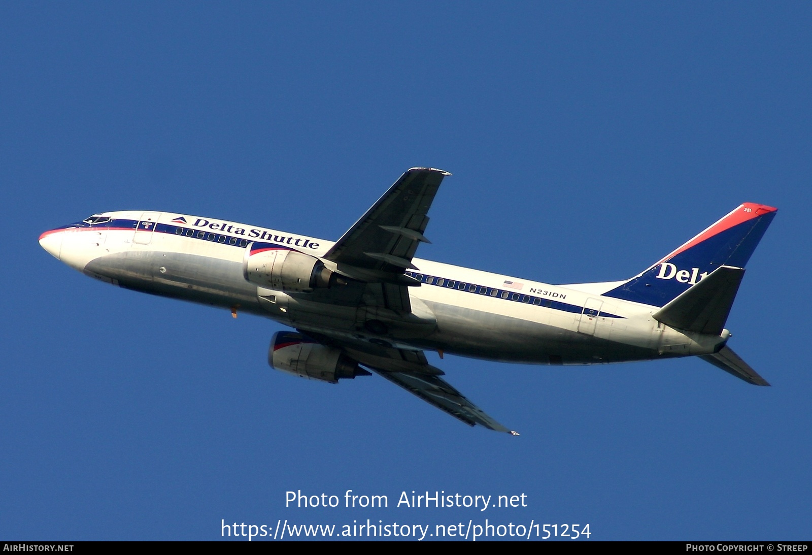 Aircraft Photo of N231DN | Boeing 737-3L9 | Delta Shuttle | AirHistory.net #151254