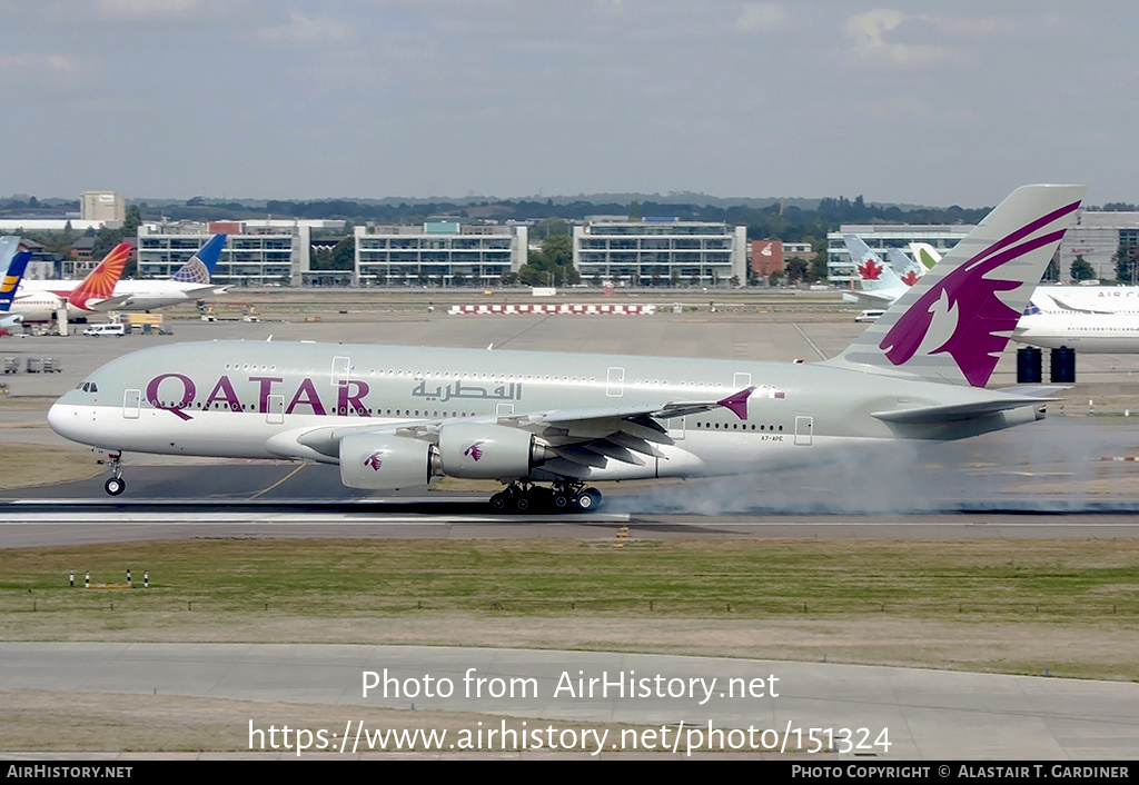 Aircraft Photo of A7-APE | Airbus A380-861 | Qatar Airways | AirHistory.net #151324