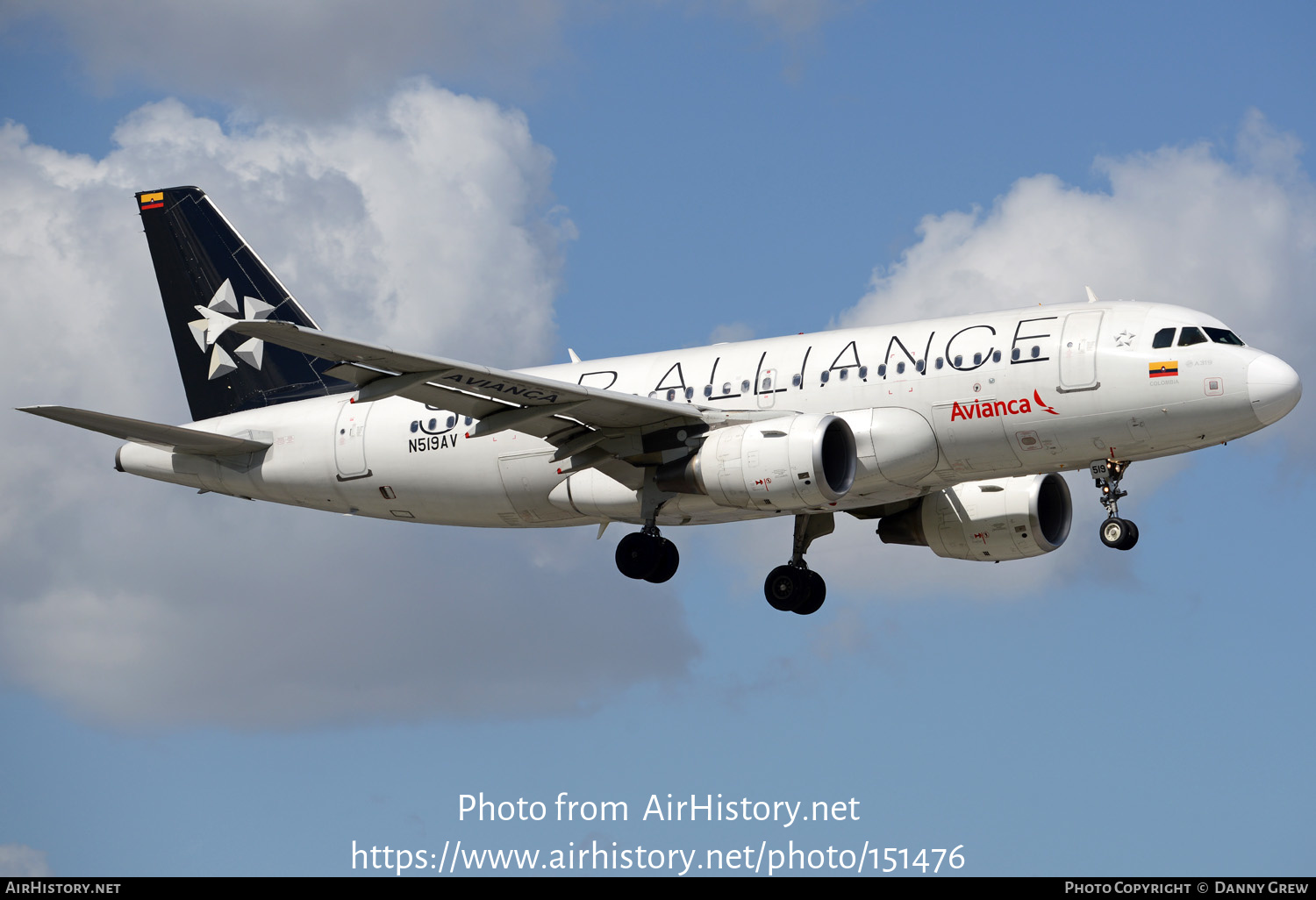 Aircraft Photo of N519AV | Airbus A319-115 | Avianca | AirHistory.net #151476