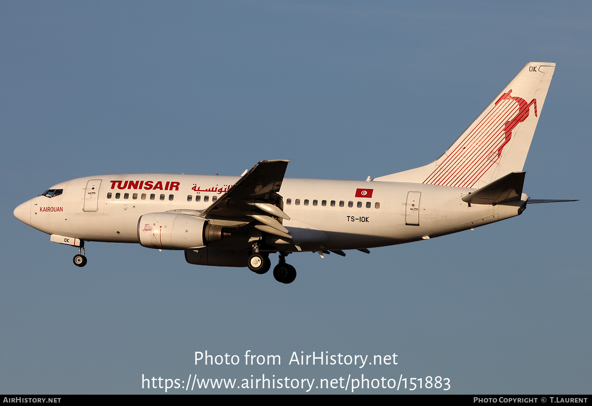 Aircraft Photo of TS-IOK | Boeing 737-6H3 | Tunisair | AirHistory.net #151883