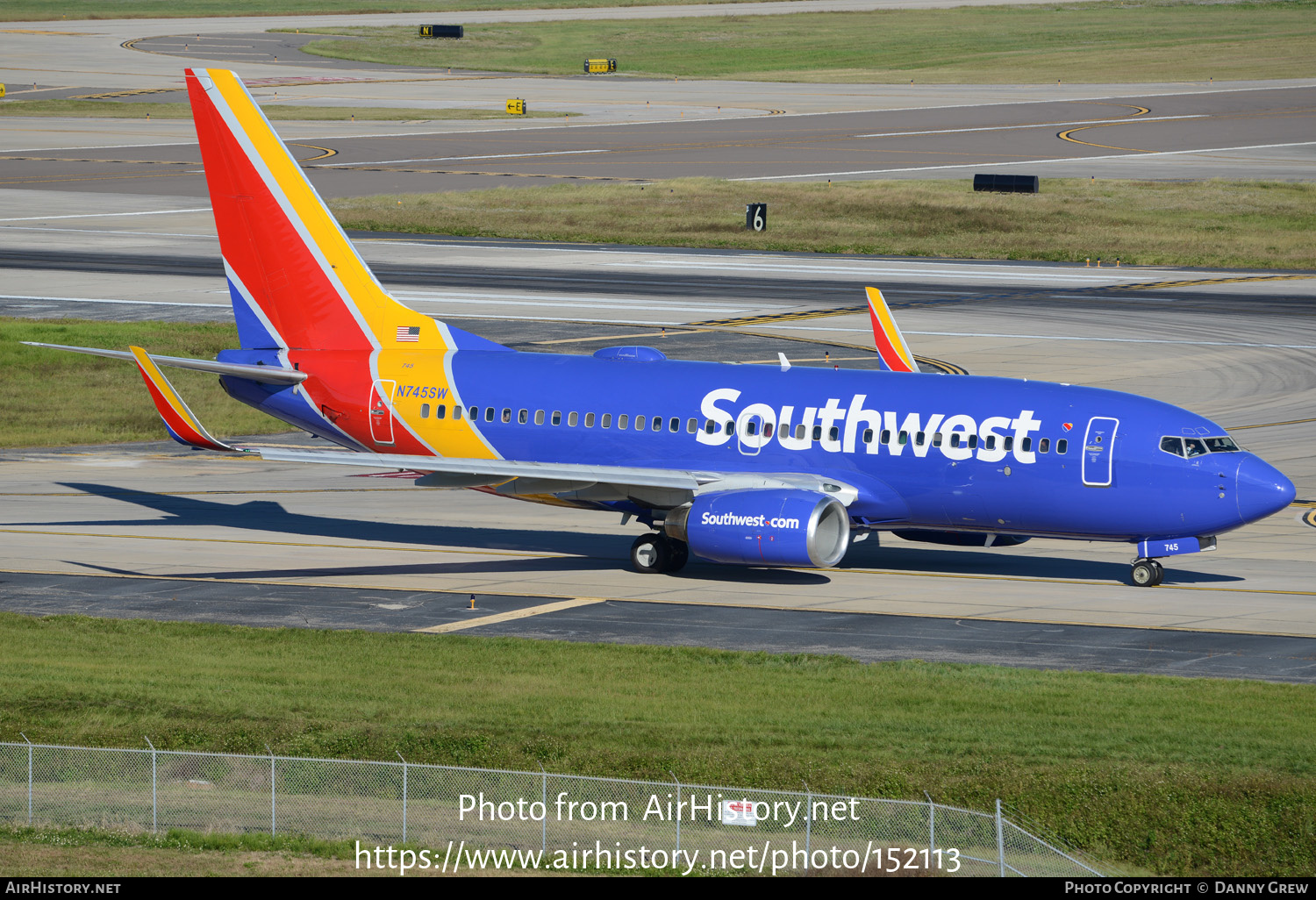 Aircraft Photo of N745SW | Boeing 737-7H4 | Southwest Airlines | AirHistory.net #152113