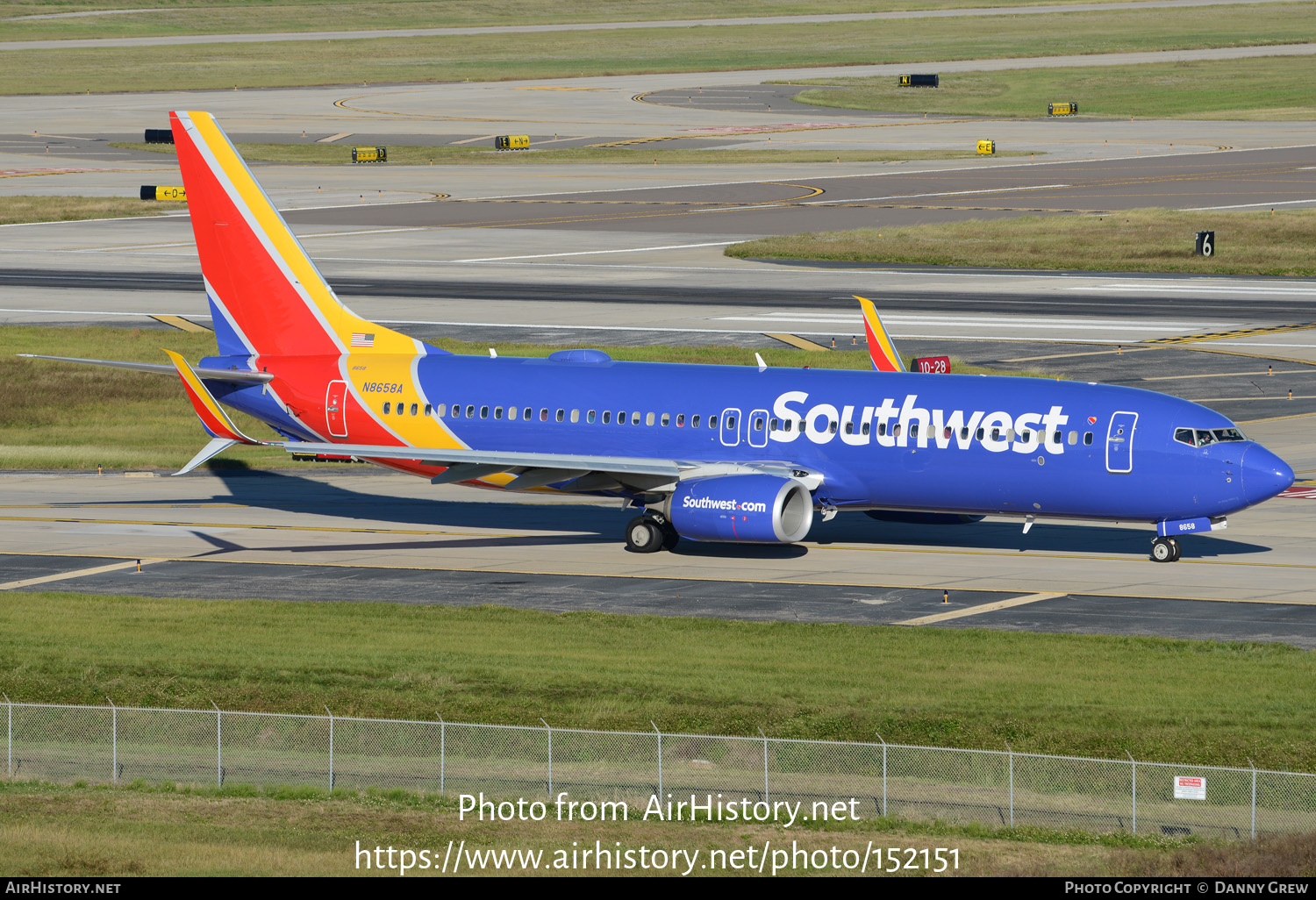 Aircraft Photo of N8658A | Boeing 737-8H4 | Southwest Airlines | AirHistory.net #152151