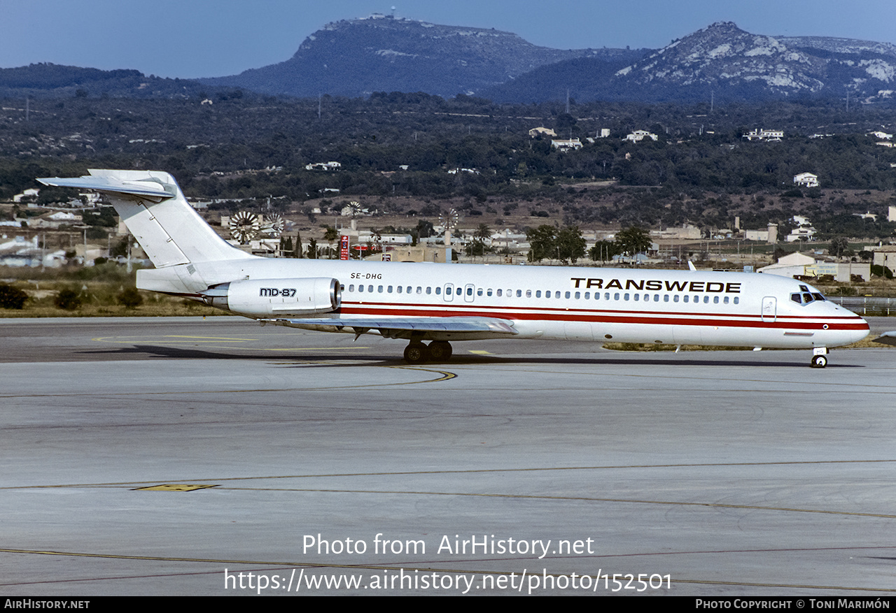 Aircraft Photo of SE-DHG | McDonnell Douglas MD-87 (DC-9-87) | Transwede Airways | AirHistory.net #152501