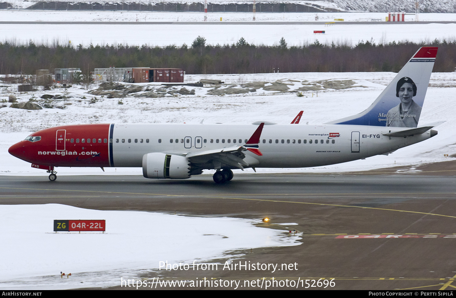 Aircraft Photo of EI-FYG | Boeing 737-8 Max 8 | Norwegian | AirHistory.net #152696