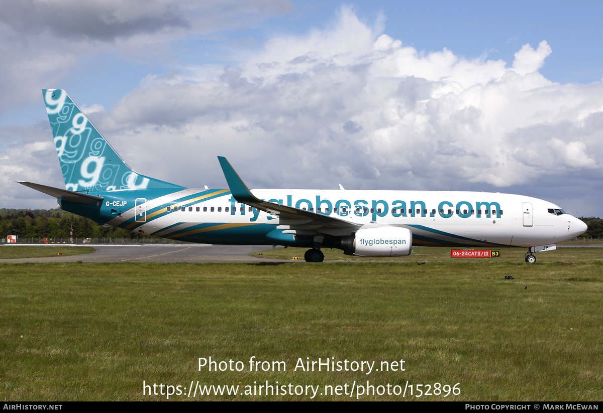 Aircraft Photo of G-CEJP | Boeing 737-8BK | Flyglobespan | AirHistory.net #152896