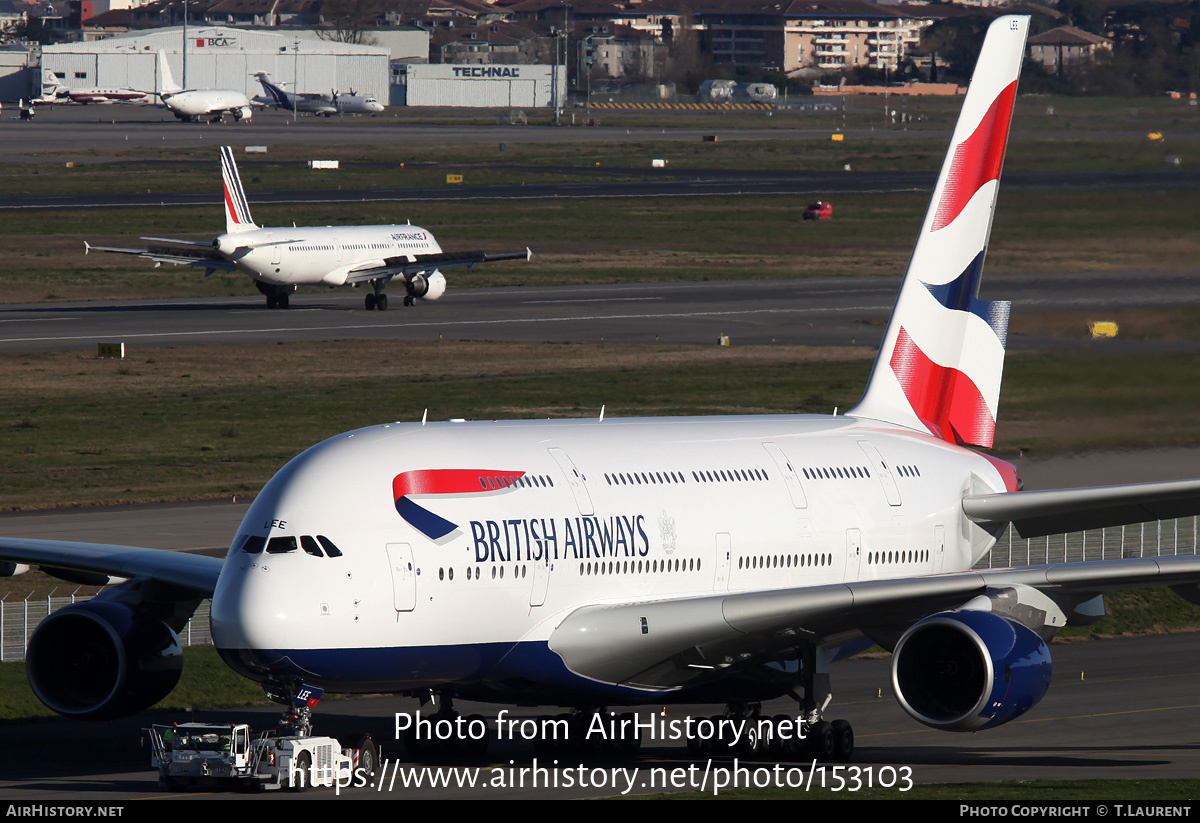 Aircraft Photo of G-XLEE | Airbus A380-841 | British Airways | AirHistory.net #153103