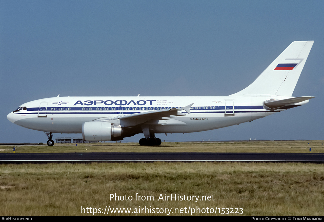 Aircraft Photo of F-OGQU | Airbus A310-308 | Aeroflot - Russian International Airlines | AirHistory.net #153223