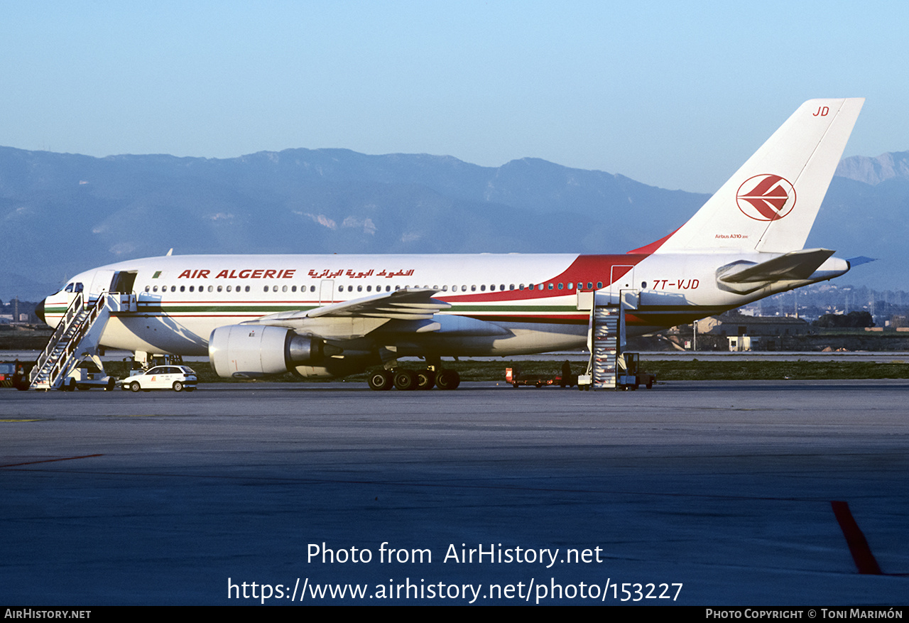 Aircraft Photo of 7T-VJD | Airbus A310-203 | Air Algérie | AirHistory.net #153227