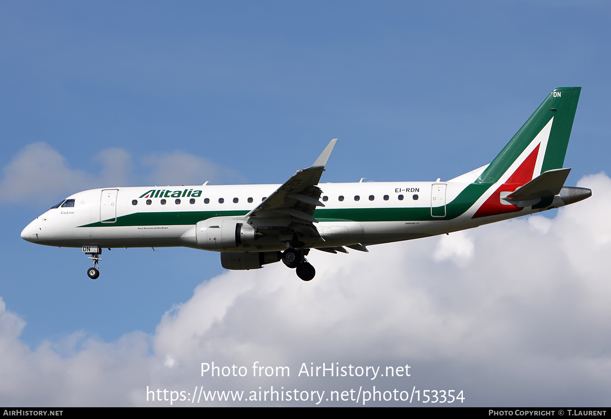 Aircraft Photo of EI-RDN | Embraer 175STD (ERJ-170-200STD) | Alitalia CityLiner | AirHistory.net #153354