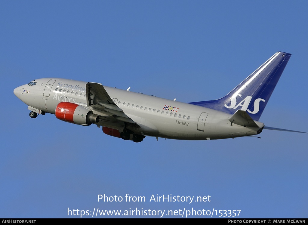 Aircraft Photo of LN-RPB | Boeing 737-683 | Scandinavian Airlines - SAS | AirHistory.net #153357