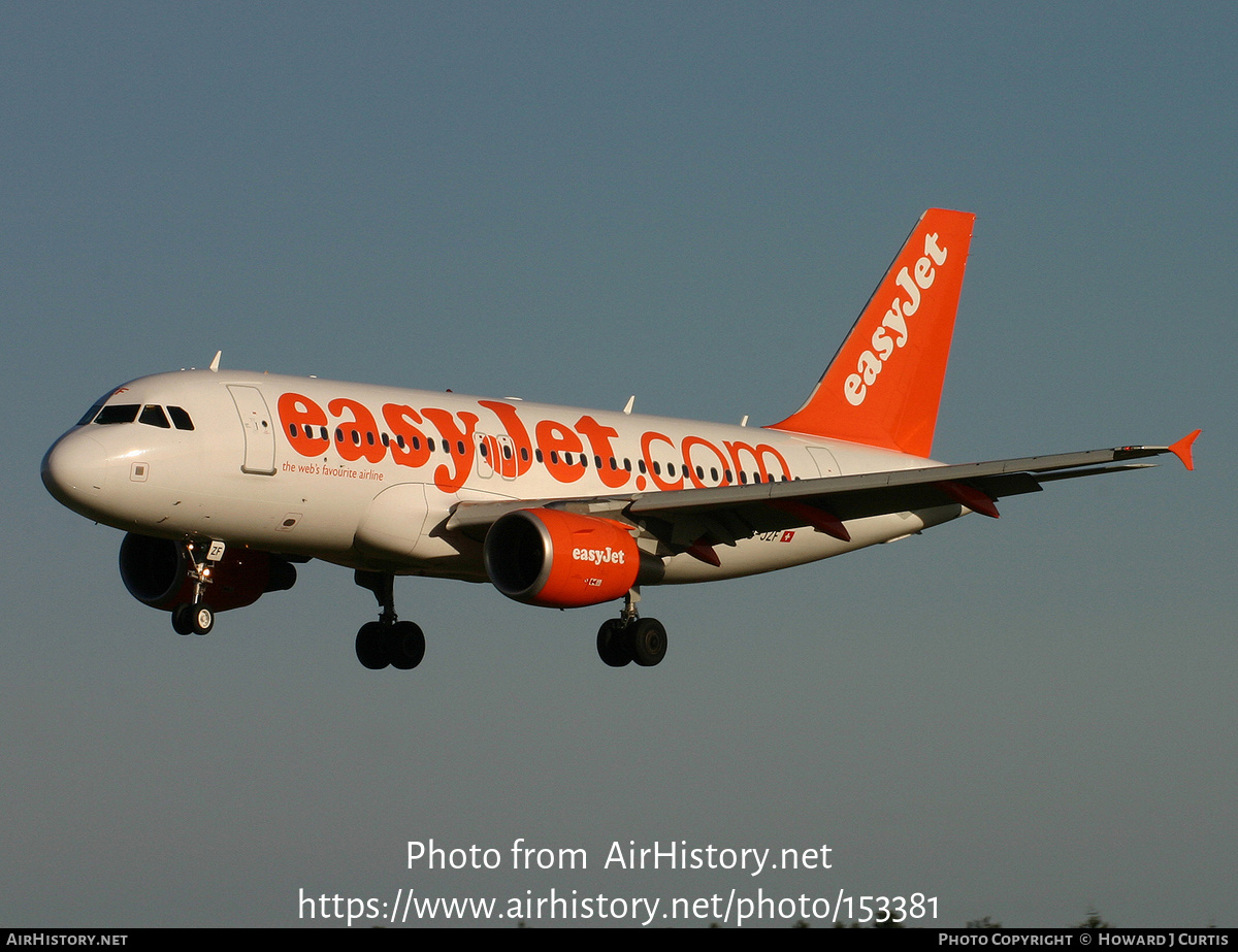 Aircraft Photo of HB-JZF | Airbus A319-111 | EasyJet | AirHistory.net #153381