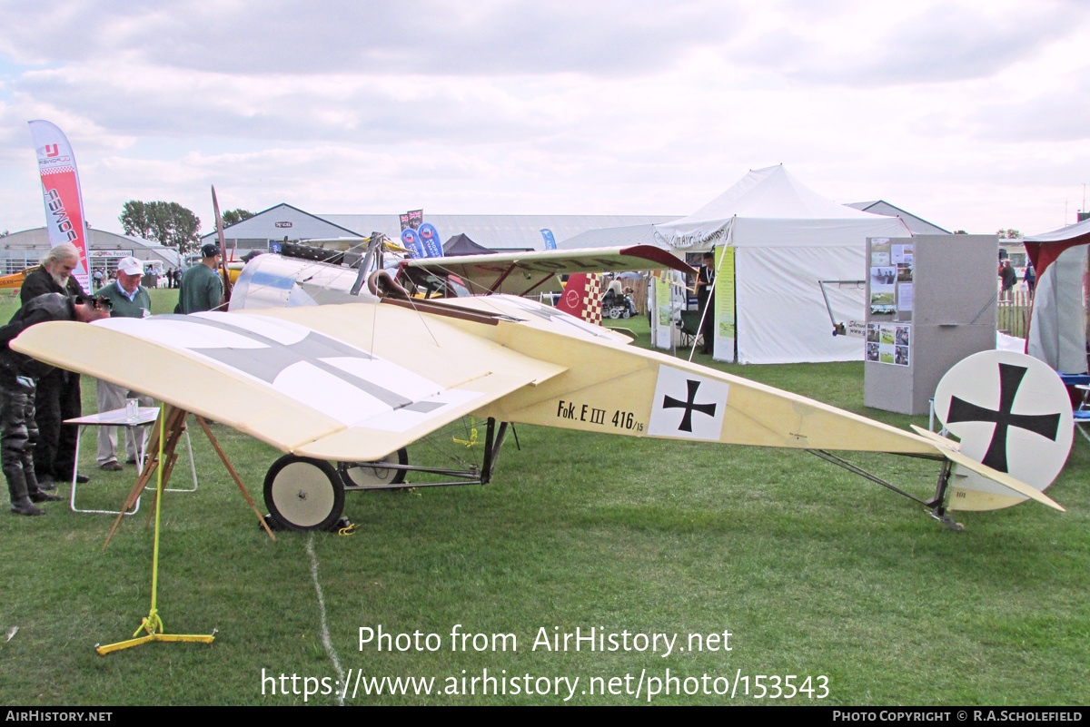 Aircraft Photo of G-GSAL / 416/15 | Airdrome Aeroplanes Fokker E-III | Germany - Army | AirHistory.net #153543