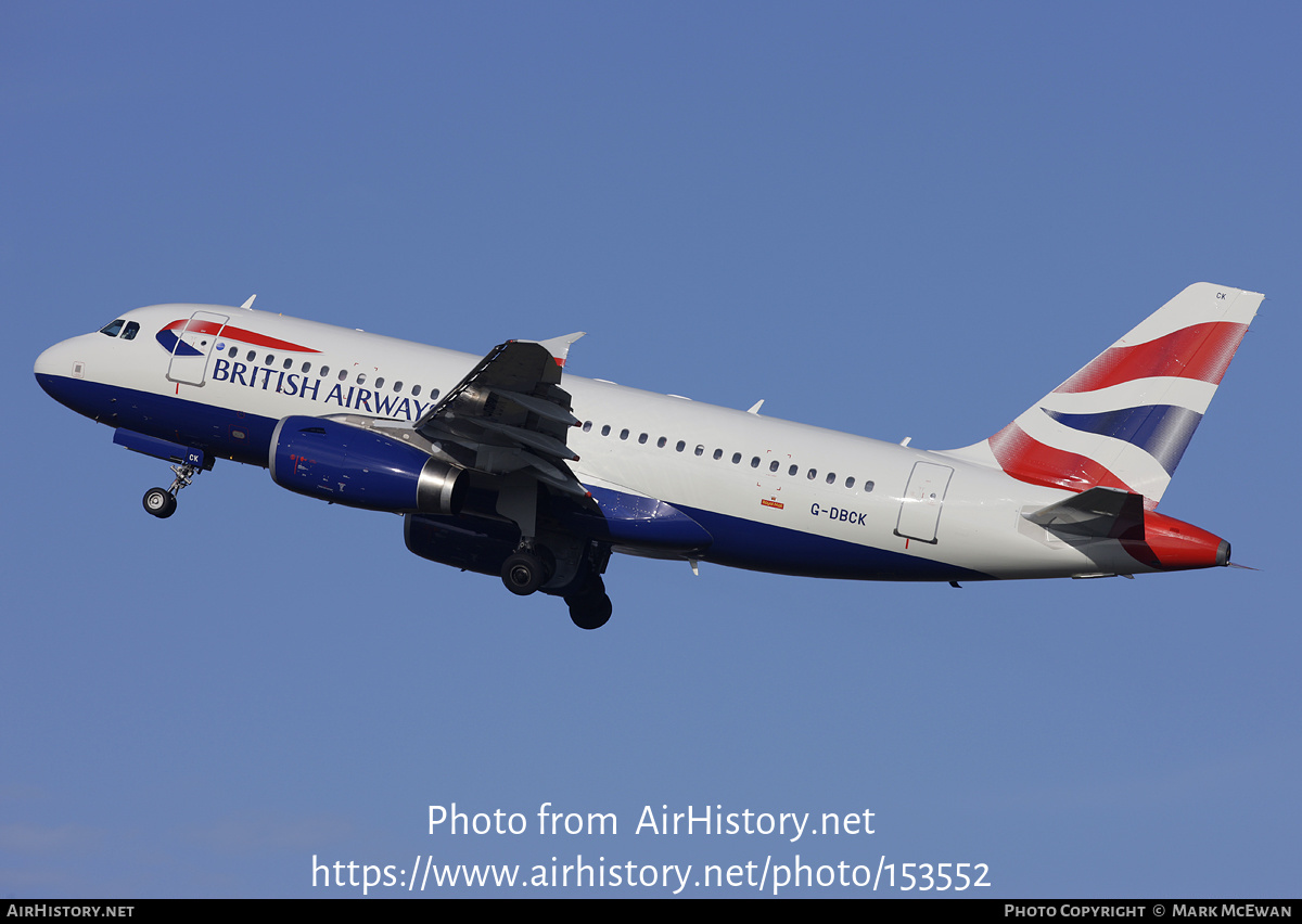 Aircraft Photo of G-DBCK | Airbus A319-131 | British Airways | AirHistory.net #153552