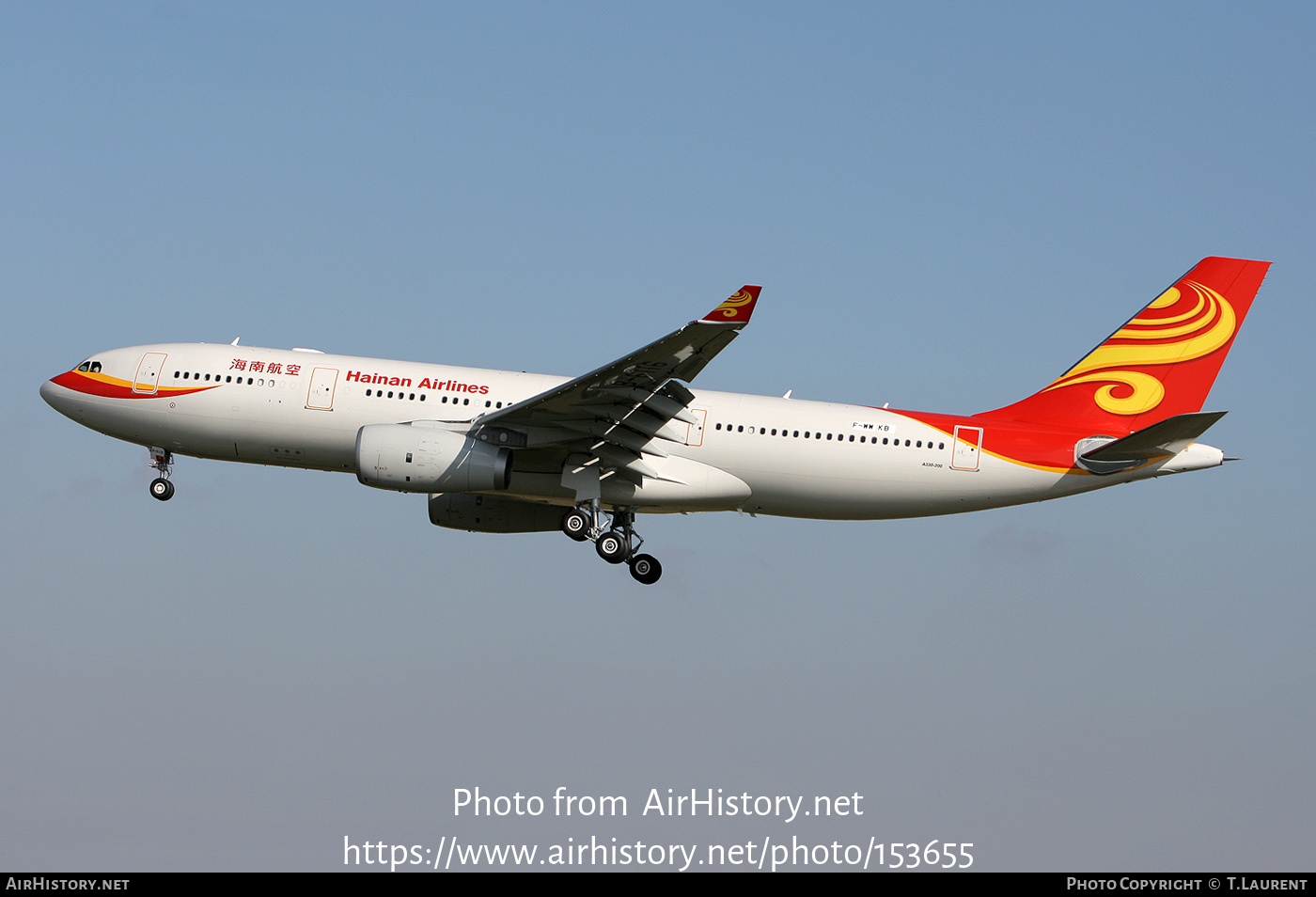 Aircraft Photo of F-WWKB | Airbus A330-243 | Hainan Airlines | AirHistory.net #153655