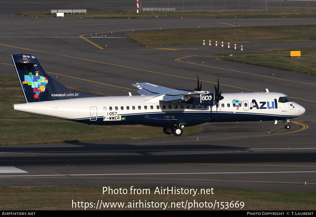 Aircraft Photo of F-WWER | ATR ATR-72-600 (ATR-72-212A) | Azul Linhas Aéreas Brasileiras | AirHistory.net #153669