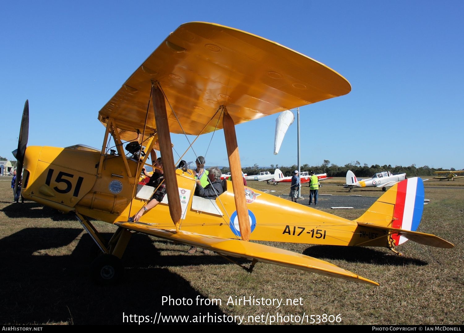 Aircraft Photo of VH-UEF / A17-151 | De Havilland D.H. 82A Tiger Moth | Australia - Air Force | AirHistory.net #153806