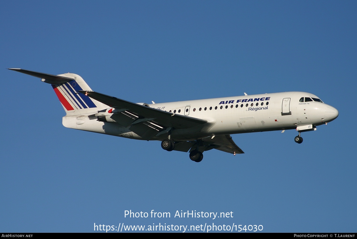 Aircraft Photo of F-GLIT | Fokker 70 (F28-0070) | Air France | AirHistory.net #154030