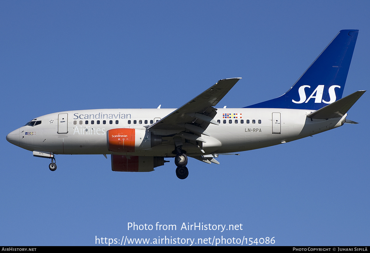 Aircraft Photo of LN-RPA | Boeing 737-683 | Scandinavian Airlines - SAS | AirHistory.net #154086