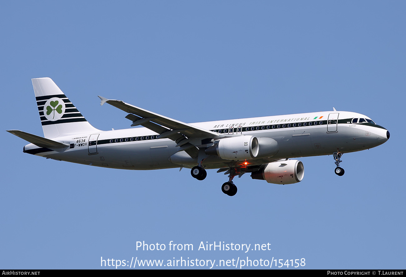 Aircraft Photo of F-WWDV | Airbus A320-214 | Aer Lingus | Aer Lingus - Irish International Airlines | AirHistory.net #154158