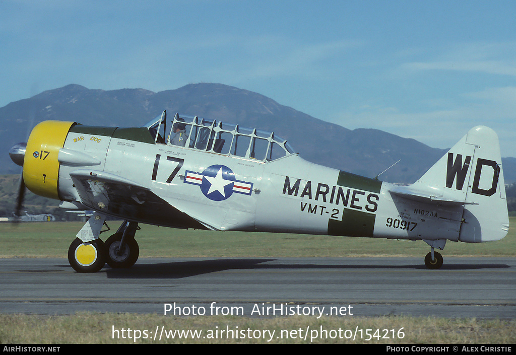 Aircraft Photo of N1038A / 90917 | North American SNJ-5 Texan | USA - Marines | AirHistory.net #154216