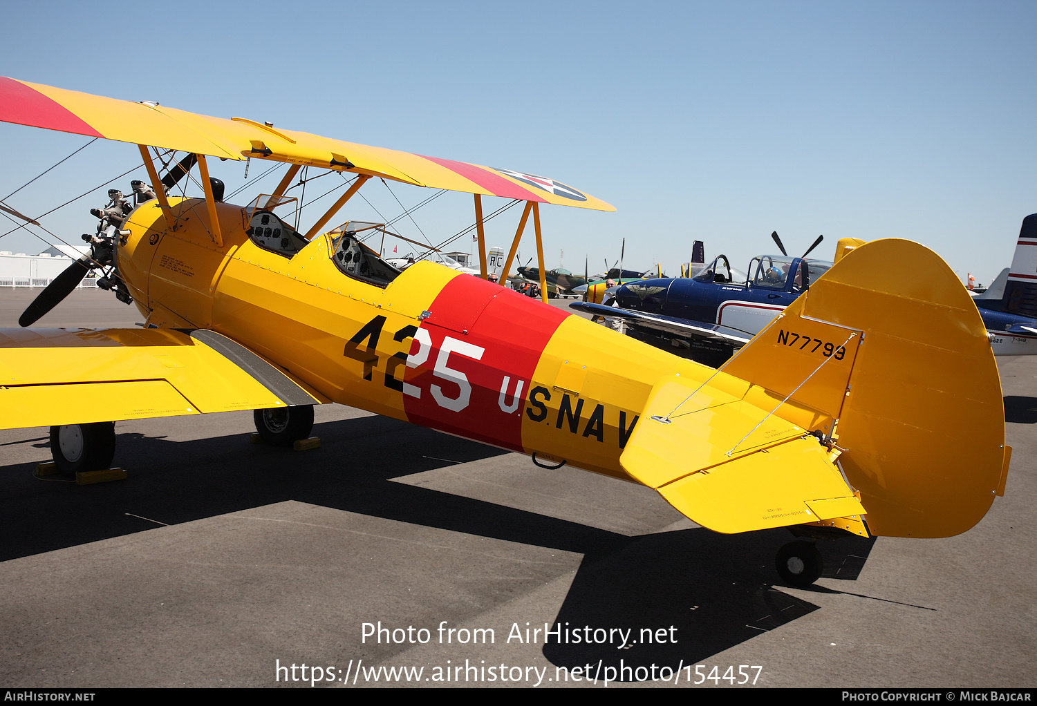 Aircraft Photo of N77799 | Boeing E75 Kaydet | USA - Navy | AirHistory.net #154457