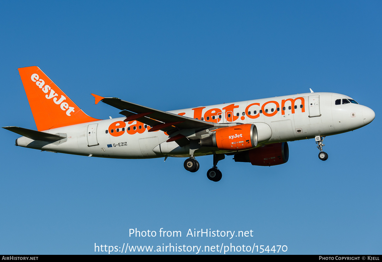 Aircraft Photo of G-EZIZ | Airbus A319-111 | EasyJet | AirHistory.net #154470