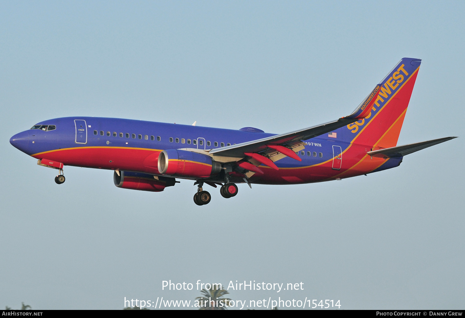 Aircraft Photo of N497WN | Boeing 737-7H4 | Southwest Airlines | AirHistory.net #154514